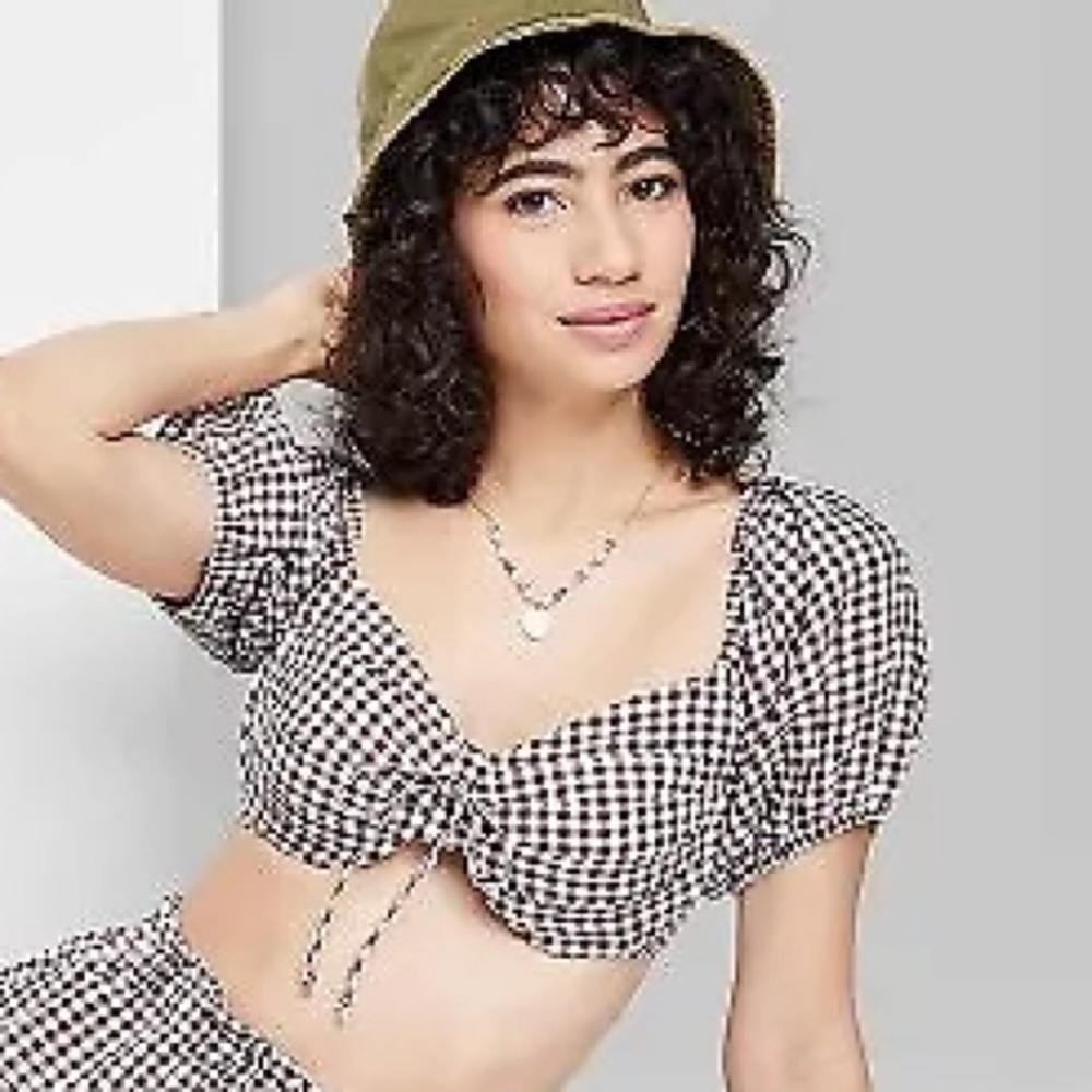 Wild Fable Gingham Crop Top ***NO BOTTOMS***